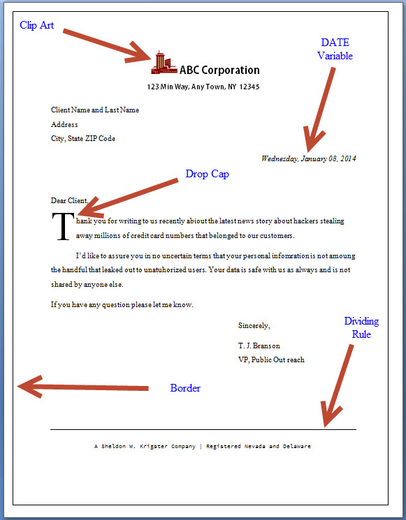 How To Create A MS Word Form Letter In 15 Seconds Technical Communication Center