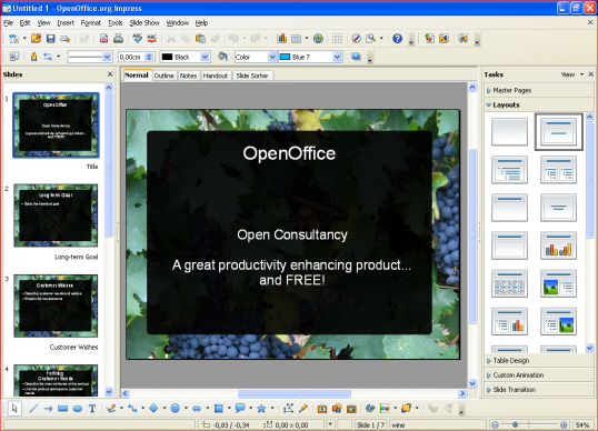 open office presentation slide