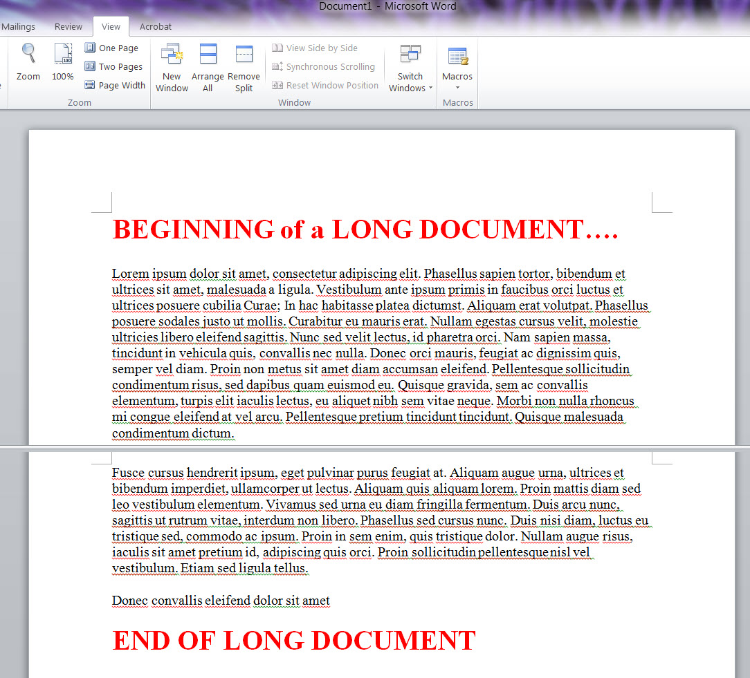 how do you delete a page in microsoft word 2010