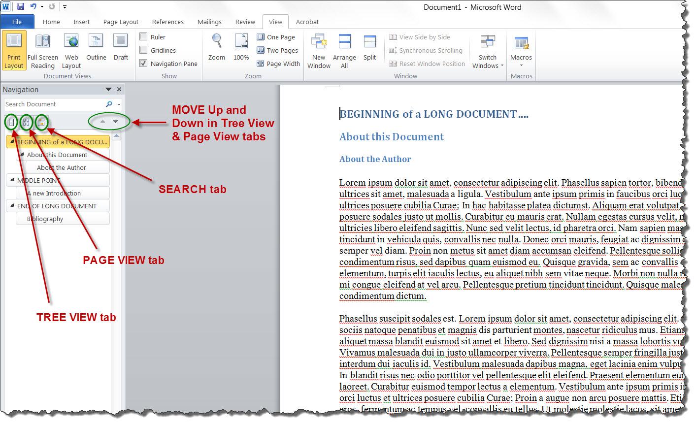 How To Create Navigation Pane In Word