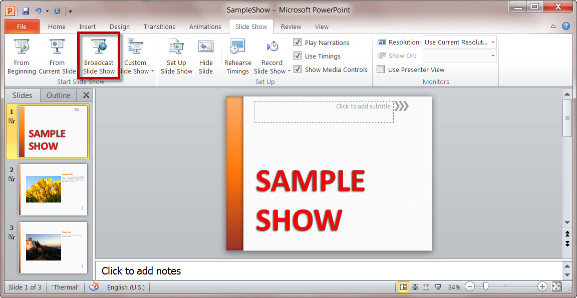 powerpoint in site