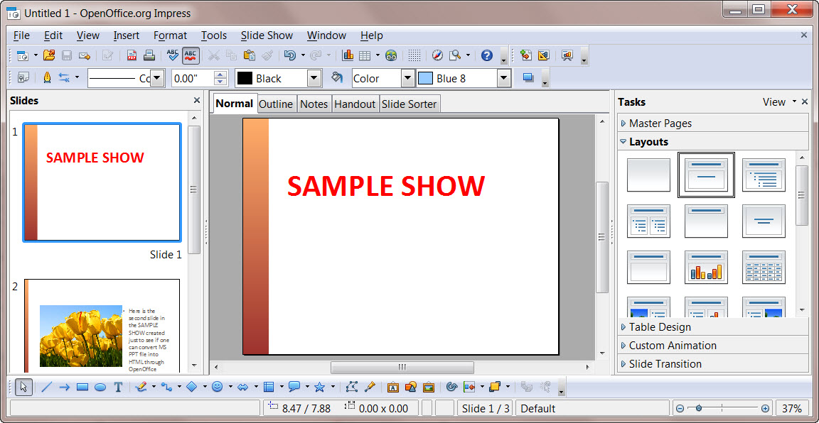 how to make a powerpoint presentation using openoffice