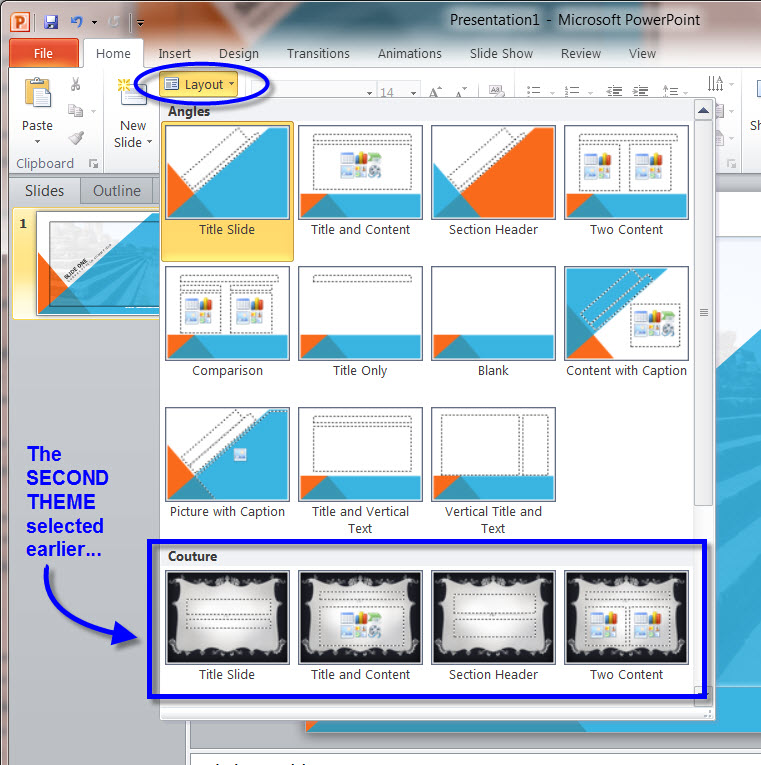 powerpoint export master slide